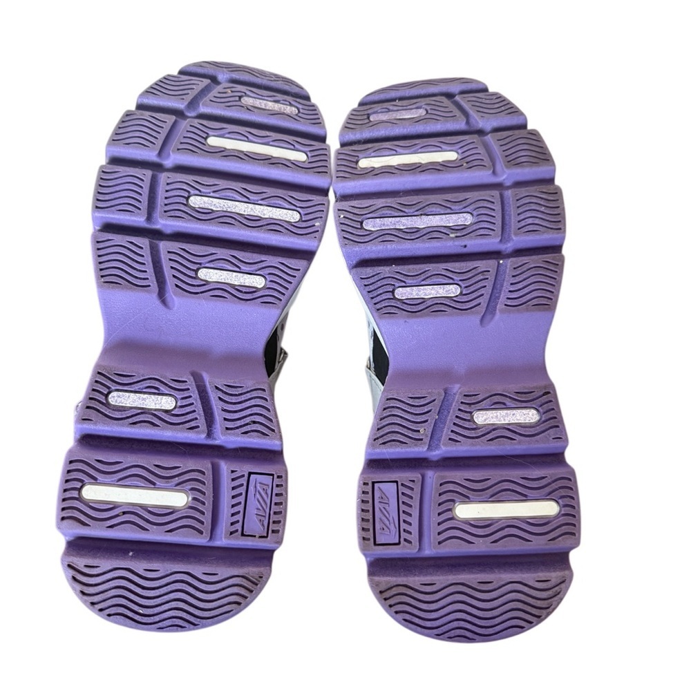 Avia Adjustable Memory Foam Light Gray Sneakers with Purple Highlights-Size 9 - Picture 10 of 11